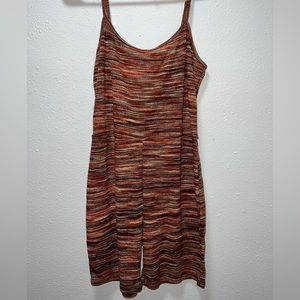 Multi-colored spaghetti strap romper